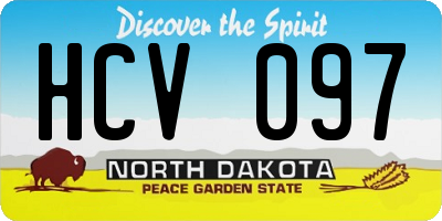 ND license plate HCV097