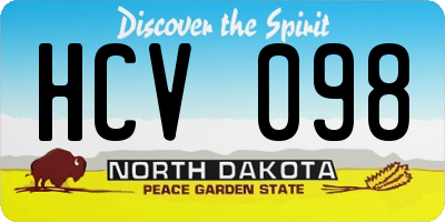 ND license plate HCV098