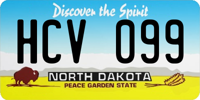 ND license plate HCV099