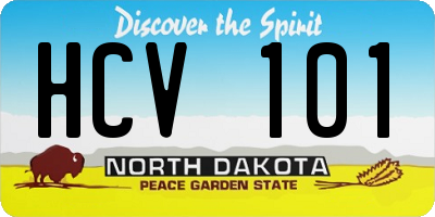ND license plate HCV101