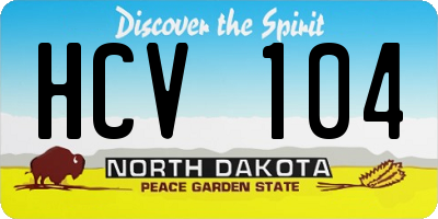 ND license plate HCV104