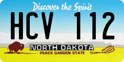 ND license plate HCV112
