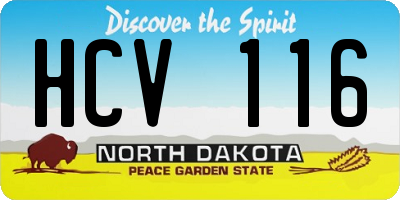 ND license plate HCV116