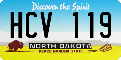 ND license plate HCV119