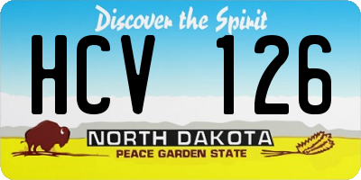 ND license plate HCV126