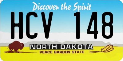 ND license plate HCV148