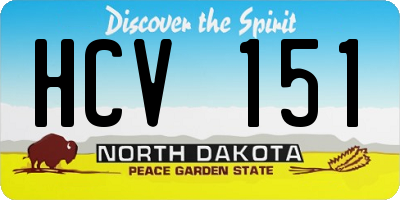 ND license plate HCV151