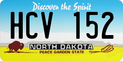ND license plate HCV152