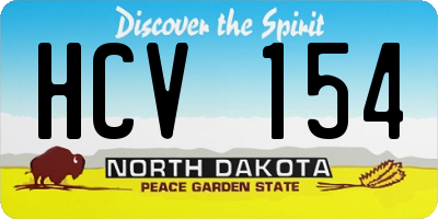 ND license plate HCV154