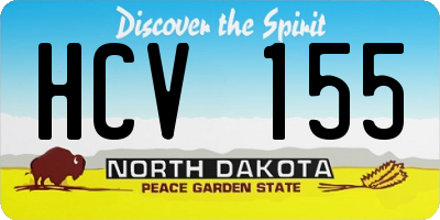 ND license plate HCV155