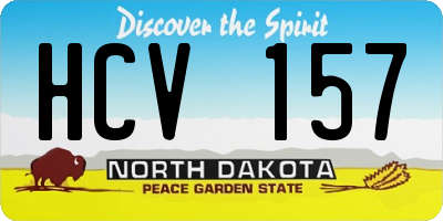 ND license plate HCV157