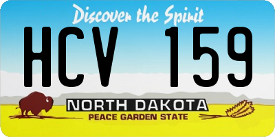 ND license plate HCV159