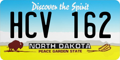 ND license plate HCV162