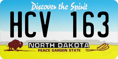 ND license plate HCV163