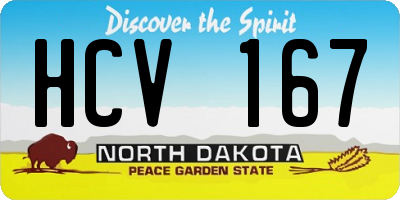 ND license plate HCV167
