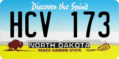 ND license plate HCV173