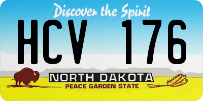ND license plate HCV176
