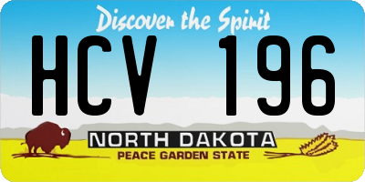 ND license plate HCV196