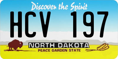 ND license plate HCV197