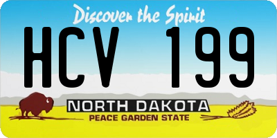 ND license plate HCV199