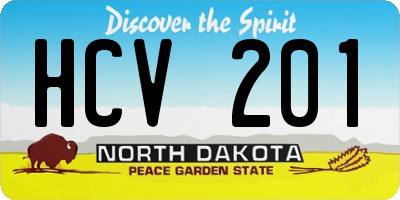 ND license plate HCV201