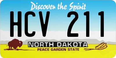 ND license plate HCV211