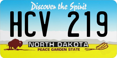 ND license plate HCV219