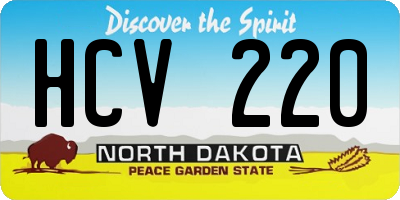 ND license plate HCV220