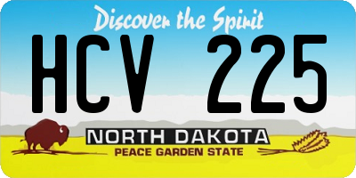 ND license plate HCV225