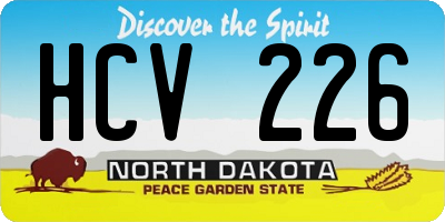 ND license plate HCV226