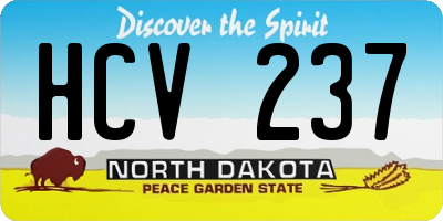ND license plate HCV237