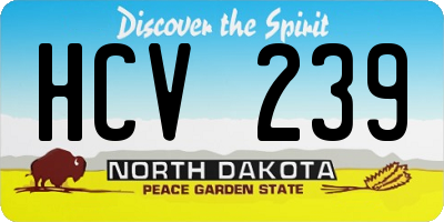 ND license plate HCV239