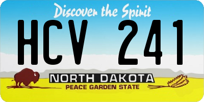 ND license plate HCV241