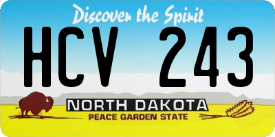 ND license plate HCV243