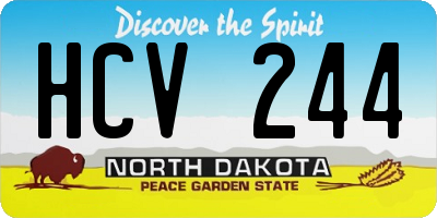ND license plate HCV244