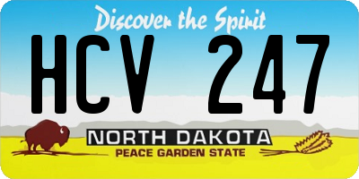 ND license plate HCV247