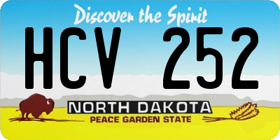 ND license plate HCV252