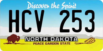 ND license plate HCV253