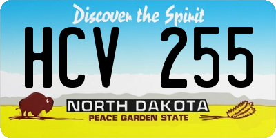 ND license plate HCV255