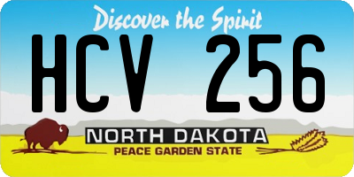 ND license plate HCV256