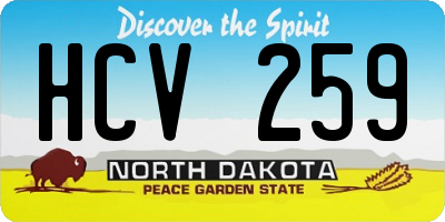 ND license plate HCV259