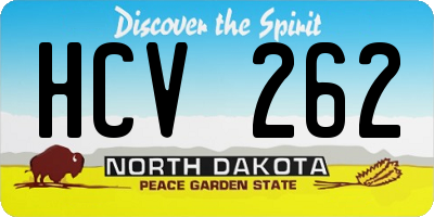 ND license plate HCV262