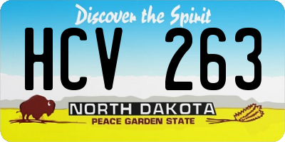 ND license plate HCV263