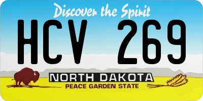 ND license plate HCV269