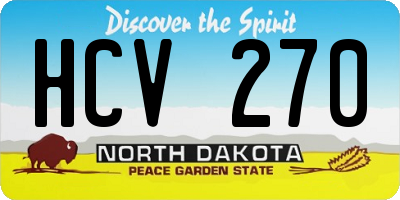ND license plate HCV270