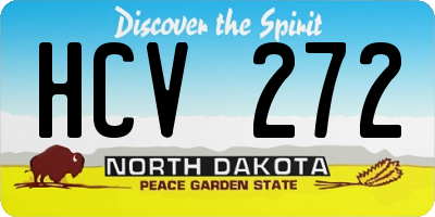 ND license plate HCV272