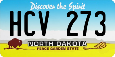 ND license plate HCV273