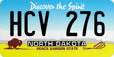 ND license plate HCV276