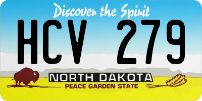 ND license plate HCV279