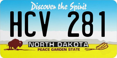 ND license plate HCV281